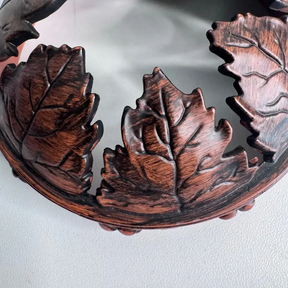 Yankee Candle Leaves Leaf Oak Maple Illuma Lid Bronze Topper Retired